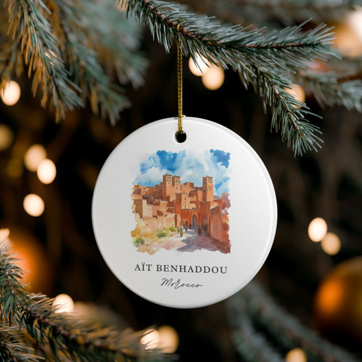 Ait Benhaddou Morocco Ornament: Unique Ait Benhaddou Souvenir, Ait Benhaddou Morocco Xmas Decor, and Authentic Ait Benhaddou Gift