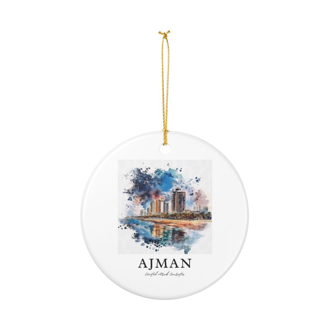 Ajman UAE Ornament: Unique Ajman Souvenir, Ajman United Arab Emirates Xmas Decor, and Authentic Ajman Gift