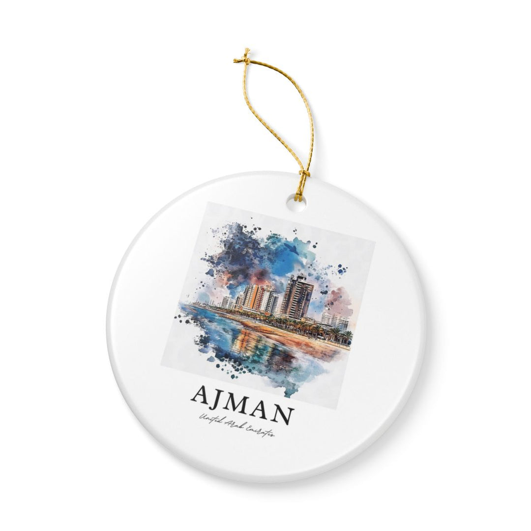 Ajman UAE Ornament: Unique Ajman Souvenir, Ajman United Arab Emirates Xmas Decor, and Authentic Ajman Gift