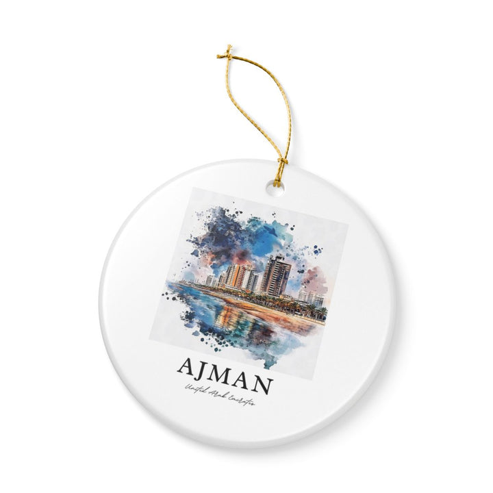 Ajman UAE Ornament: Unique Ajman Souvenir, Ajman United Arab Emirates Xmas Decor, and Authentic Ajman Gift