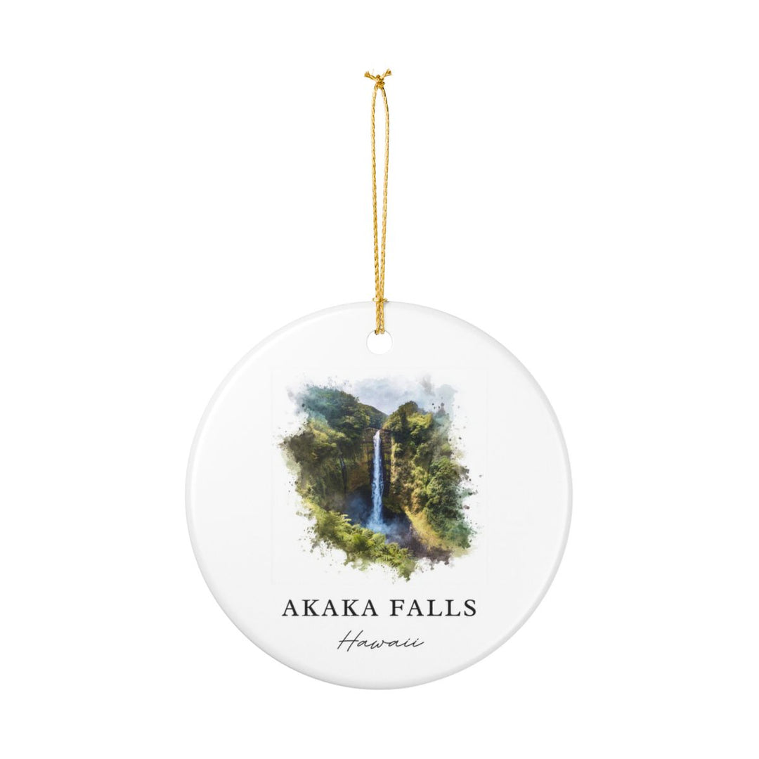 Akaka Falls Hawaii Ornament: Unique Akaka Falls Souvenir, Akaka Falls Hawaii Xmas Decor, and Authentic Akaka Falls Gift