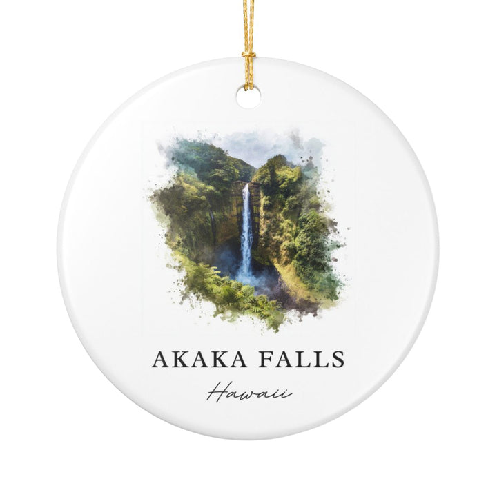 Akaka Falls Hawaii Ornament: Unique Akaka Falls Souvenir, Akaka Falls Hawaii Xmas Decor, and Authentic Akaka Falls Gift