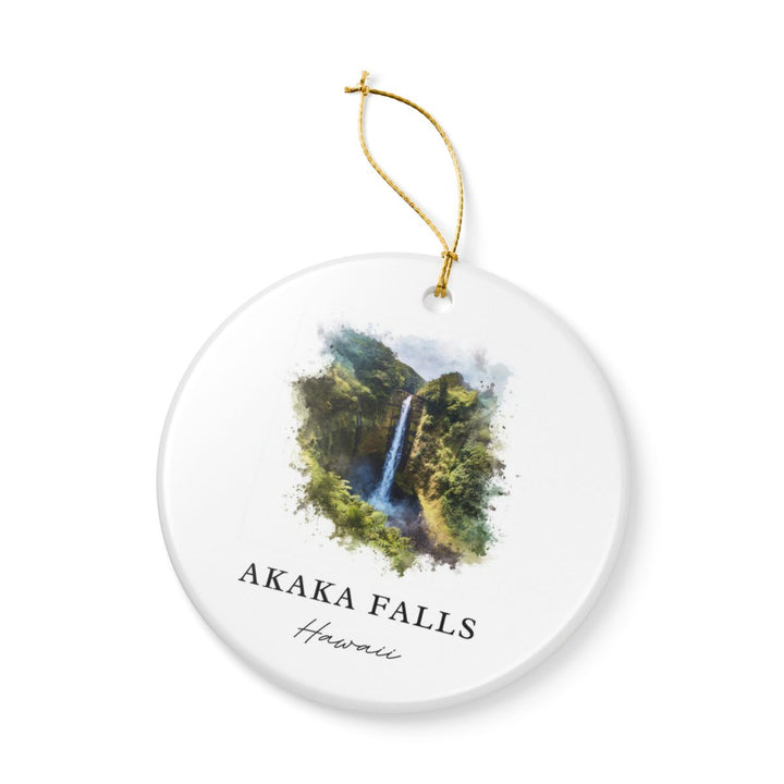 Akaka Falls Hawaii Ornament: Unique Akaka Falls Souvenir, Akaka Falls Hawaii Xmas Decor, and Authentic Akaka Falls Gift