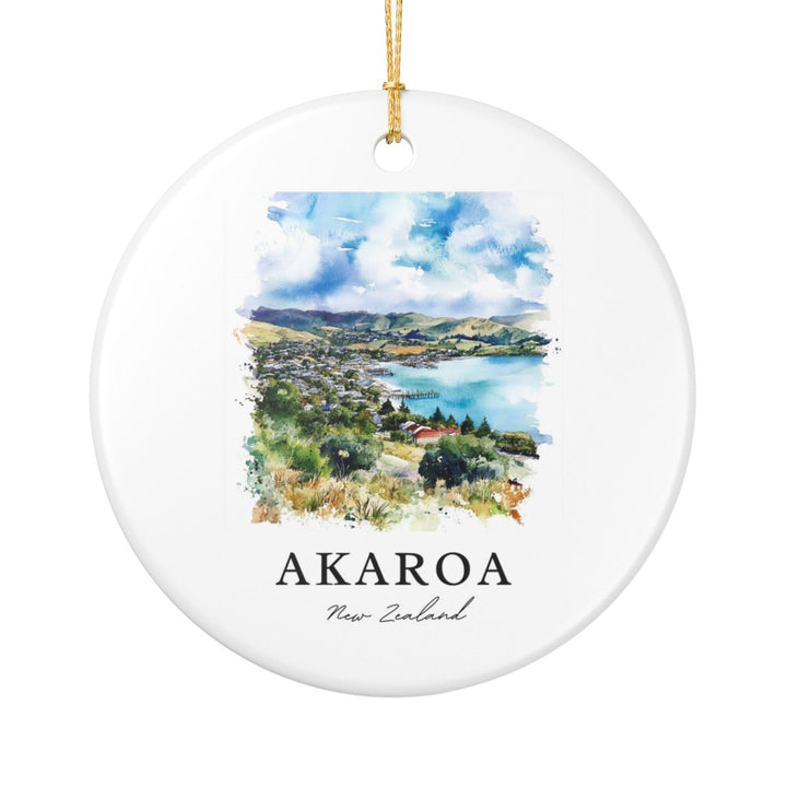Akaroa New Zealand Ornament: Unique Akaroa Souvenir, Akaroa New Zealand Xmas Decor, and Authentic Akaroa Gift