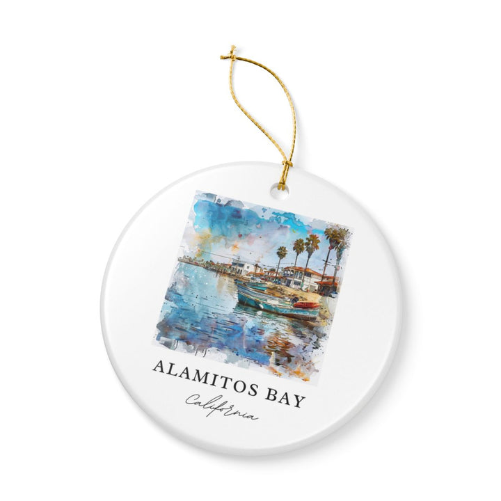 Alamitos Bay Ornament: Unique Alamitos Bay Souvenir, Alamitos Bay Xmas Decor, and Authentic Alamitos Bay Gift