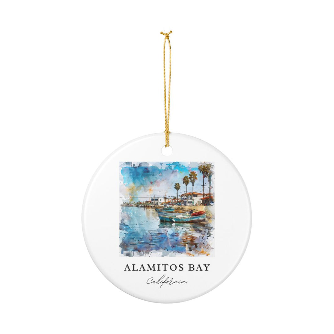 Alamitos Bay Ornament: Unique Alamitos Bay Souvenir, Alamitos Bay Xmas Decor, and Authentic Alamitos Bay Gift