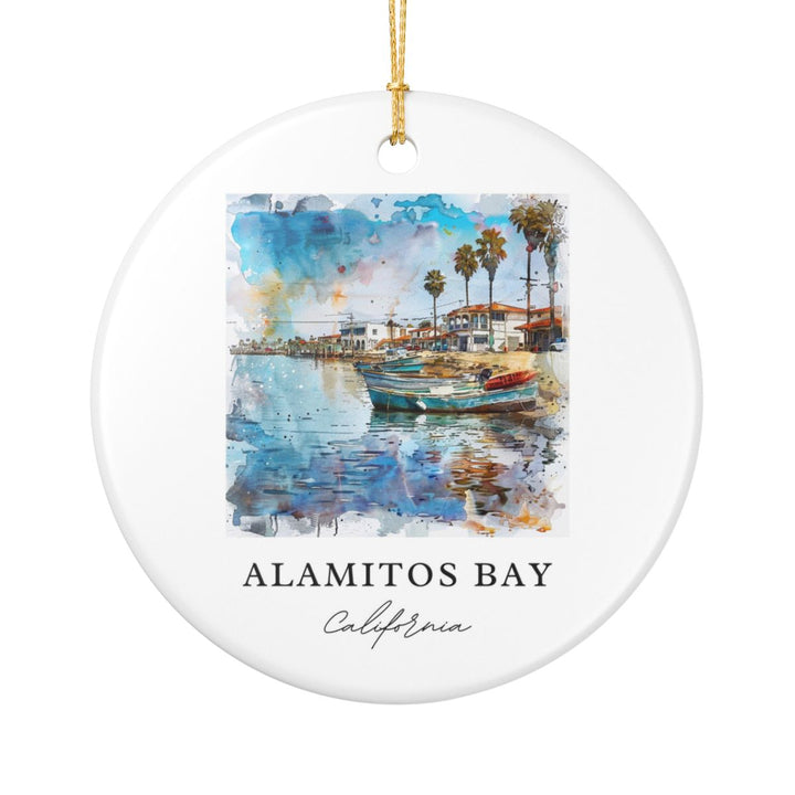 Alamitos Bay Ornament: Unique Alamitos Bay Souvenir, Alamitos Bay Xmas Decor, and Authentic Alamitos Bay Gift