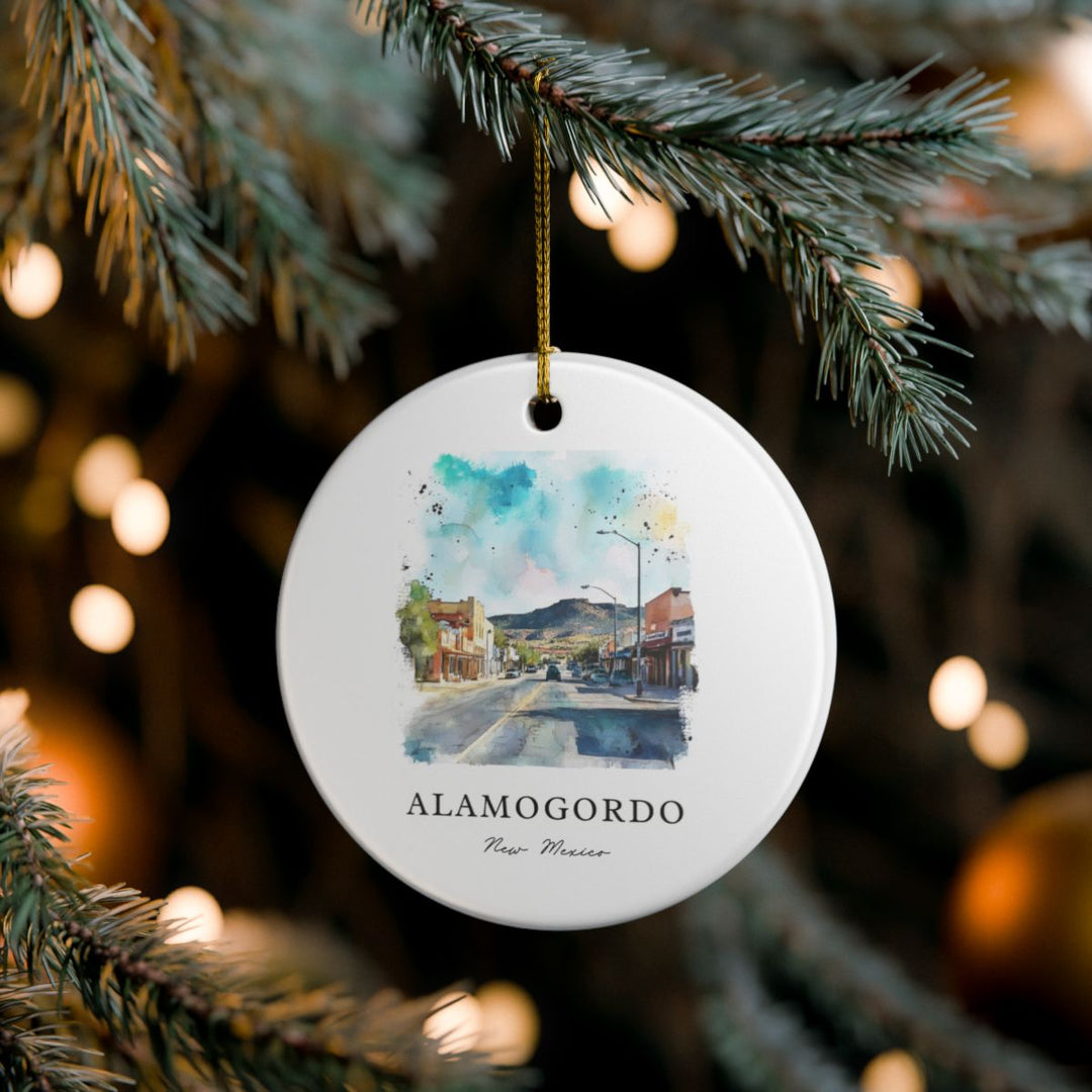 Alamogordo New Mexico USA Ornament: Unique Alamogordo Souvenir, Alamogordo New Mexico Xmas Decor, and Authentic Alamogordo Gift