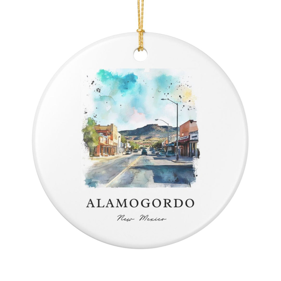 Alamogordo New Mexico USA Ornament: Unique Alamogordo Souvenir, Alamogordo New Mexico Xmas Decor, and Authentic Alamogordo Gift