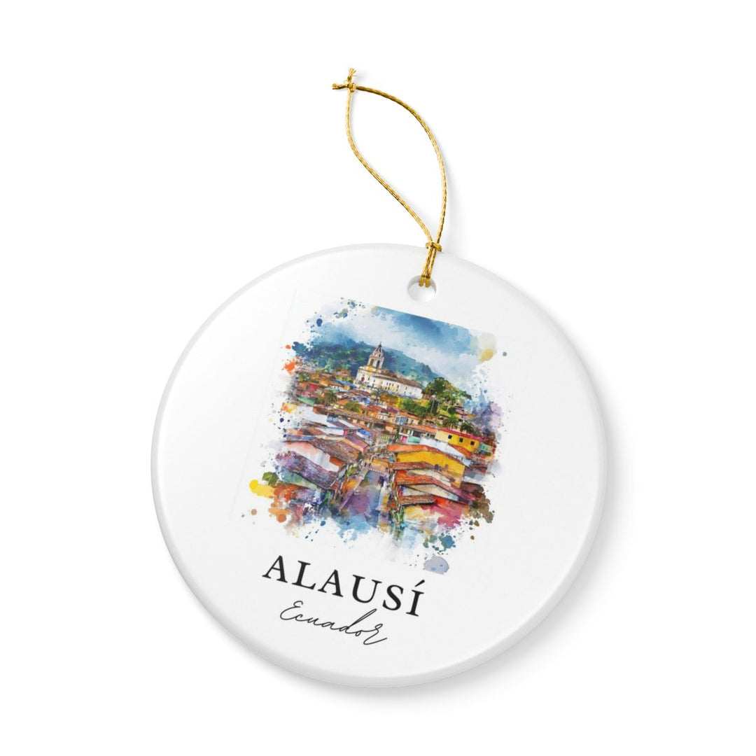 Alausi Ecuador Ornament: Unique Alausi Ecuador Souvenir, Alausi Ecuador Xmas Decor, and Authentic Alausi Ecuador Gift