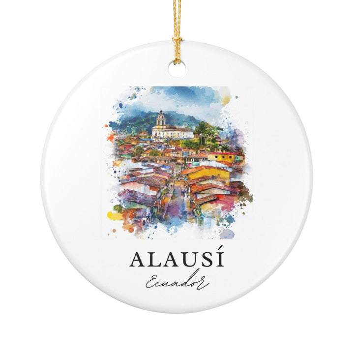 Alausi Ecuador Ornament: Unique Alausi Ecuador Souvenir, Alausi Ecuador Xmas Decor, and Authentic Alausi Ecuador Gift