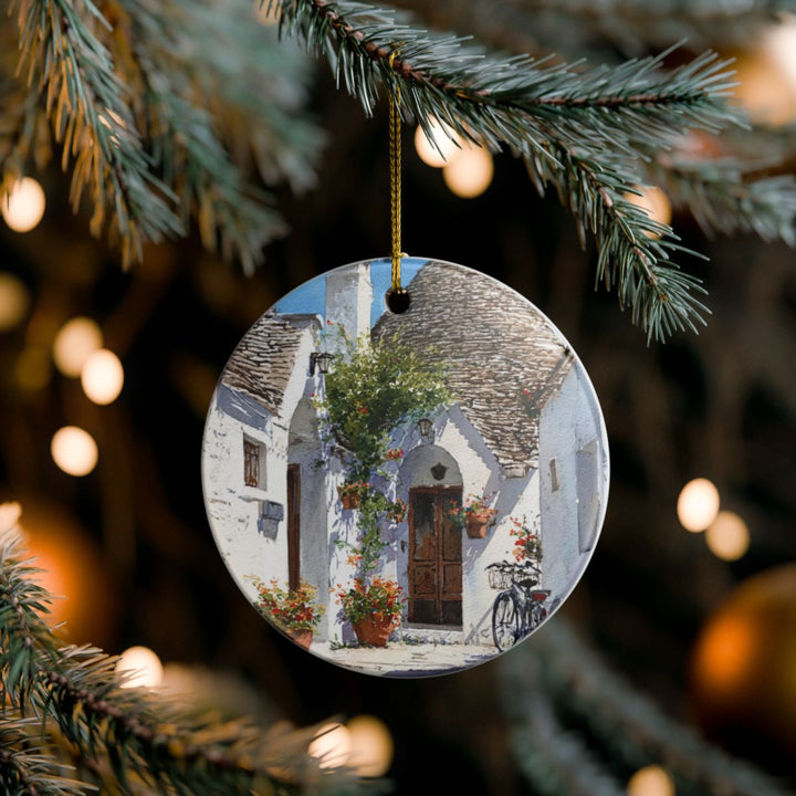 Alberobello Italy Ornament: Unique Alberobello Souvenir, Alberobello Italy Xmas Decor, and Authentic Alberobello Gift