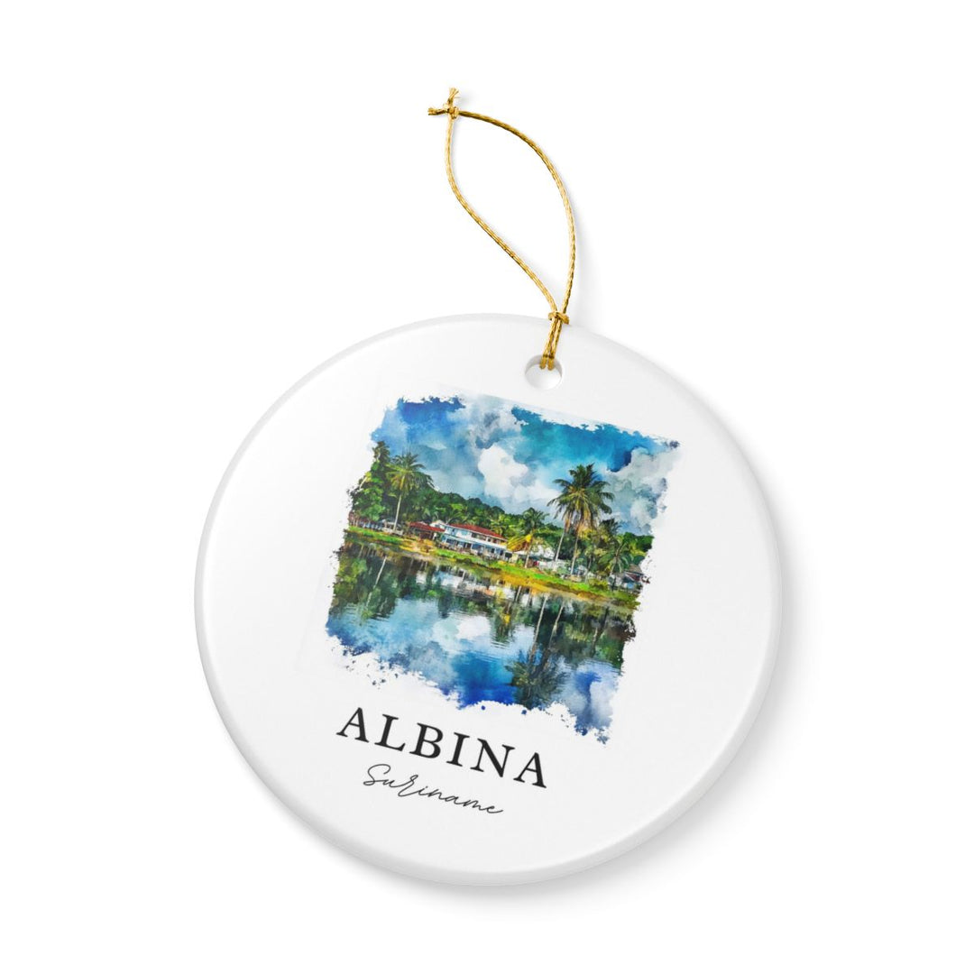 Albina Suriname Ornament: Unique Albina Suriname Souvenir, Albina Suriname Xmas Decor, and Authentic Albina Suriname Gift