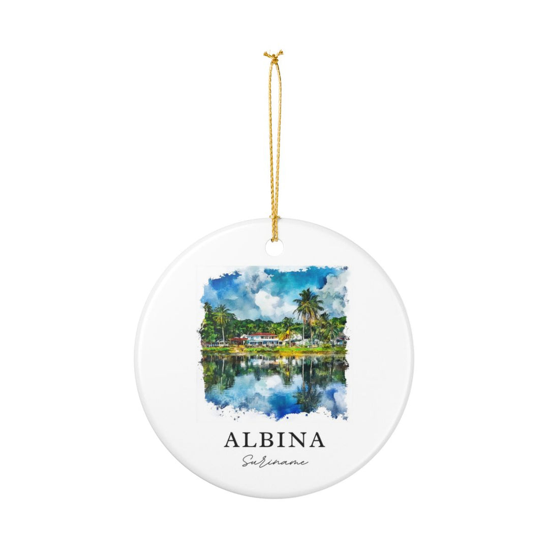 Albina Suriname Ornament: Unique Albina Suriname Souvenir, Albina Suriname Xmas Decor, and Authentic Albina Suriname Gift