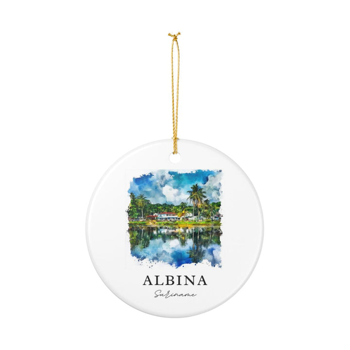Albina Suriname Ornament: Unique Albina Suriname Souvenir, Albina Suriname Xmas Decor, and Authentic Albina Suriname Gift