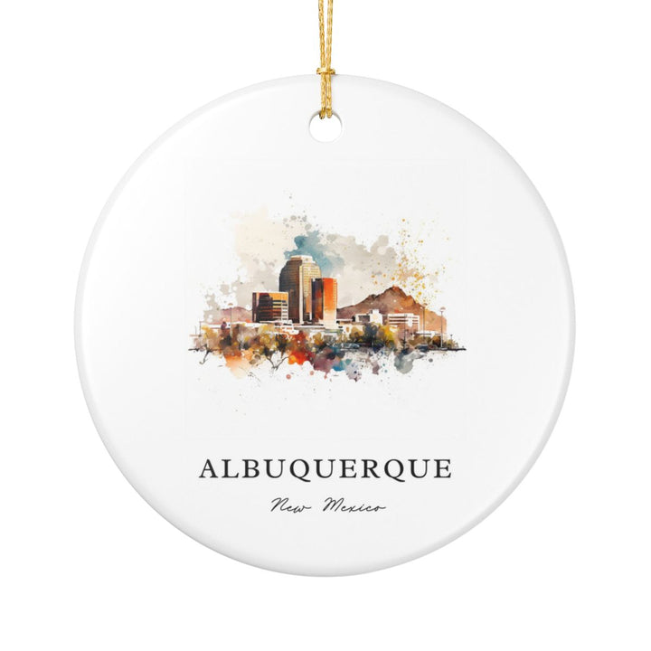Albuquerque New Mexico Ornament: Unique Albuquerque Souvenir, Albuquerque New Mexico Xmas Decor, and Authentic Albuquerque Gift