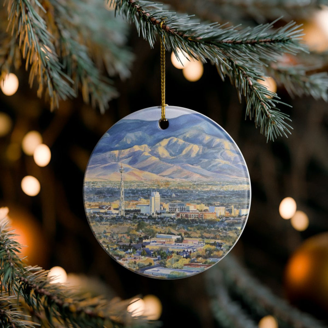 Albuquerque New Mexico USA Ornament: Unique Albuquerque Souvenir, Albuquerque New Mexico Xmas Decor, and Authentic Albuquerque Gift