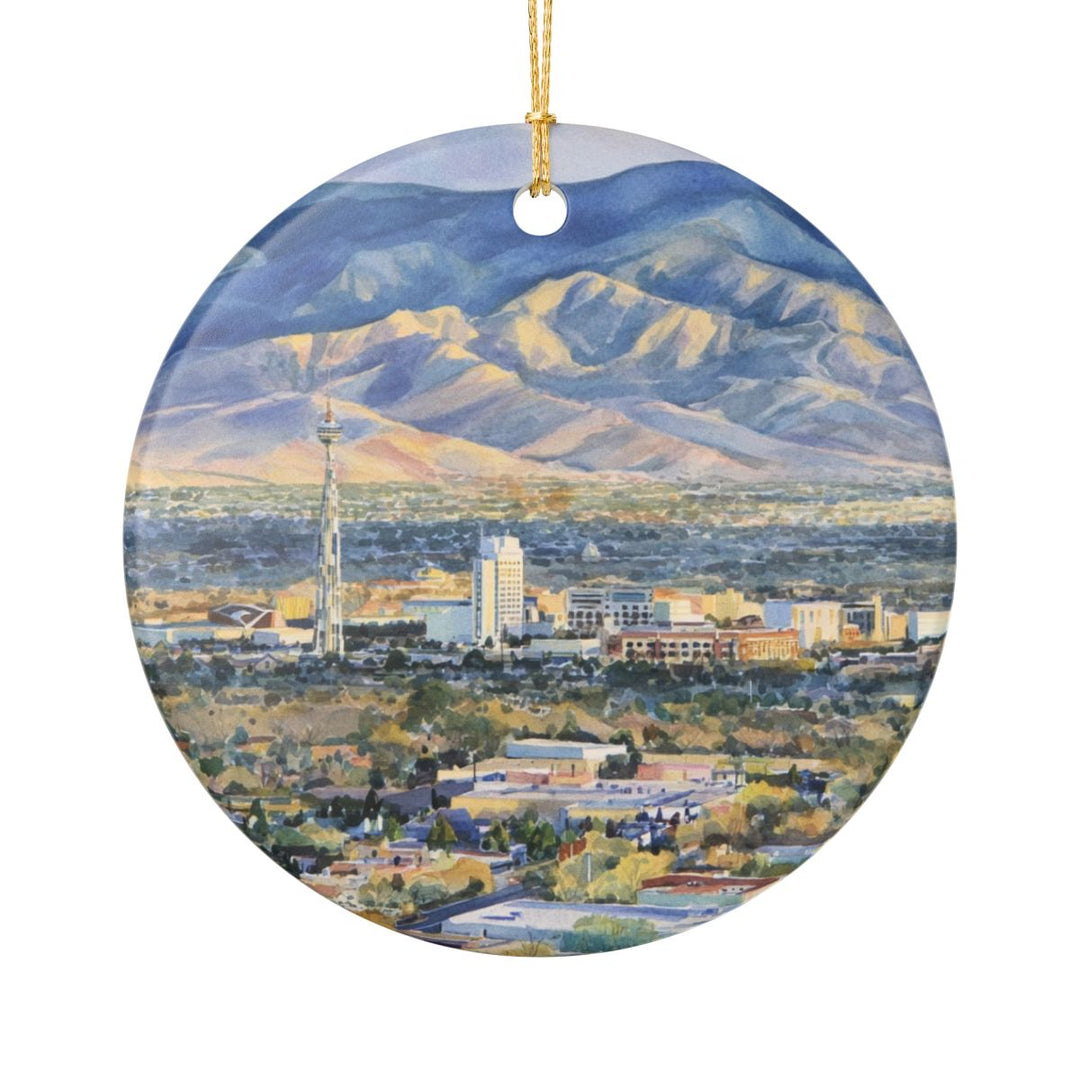 Albuquerque New Mexico USA Ornament: Unique Albuquerque Souvenir, Albuquerque New Mexico Xmas Decor, and Authentic Albuquerque Gift