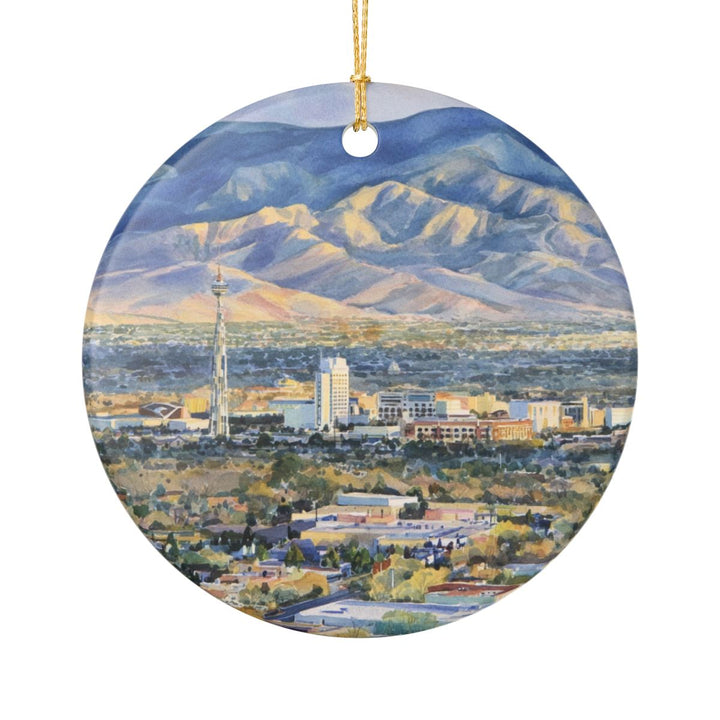 Albuquerque New Mexico USA Ornament: Unique Albuquerque Souvenir, Albuquerque New Mexico Xmas Decor, and Authentic Albuquerque Gift