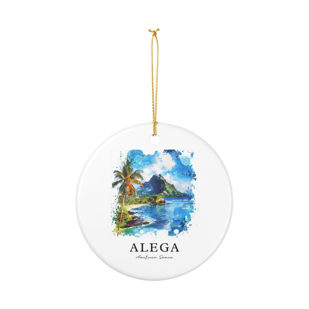 Alega American Samoa Ornament: Unique Alega American Samoa Souvenir, Alega American Samoa Xmas Decor, and Authentic Alega American Samoa Gift