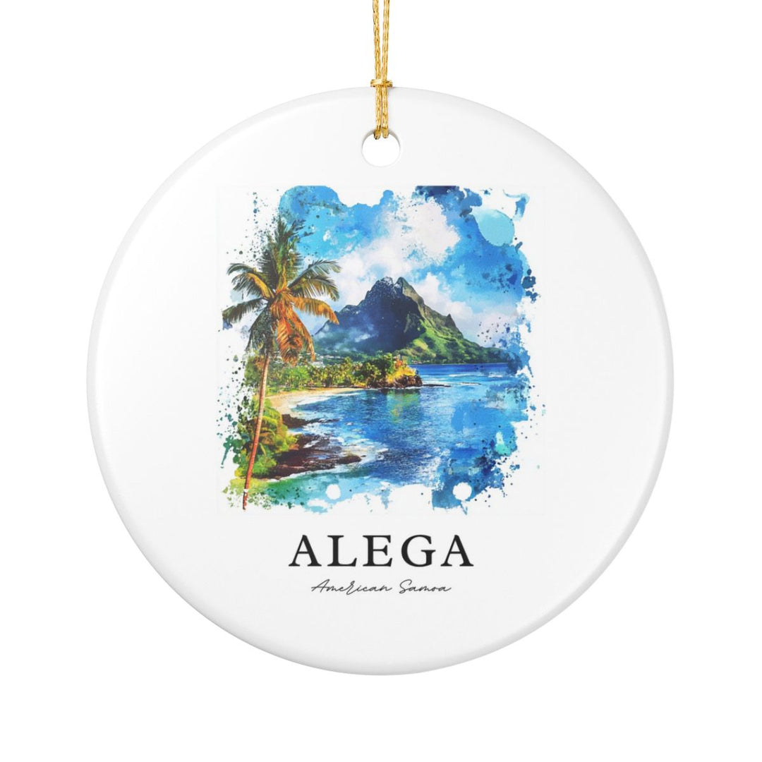 Alega American Samoa Ornament: Unique Alega American Samoa Souvenir, Alega American Samoa Xmas Decor, and Authentic Alega American Samoa Gift