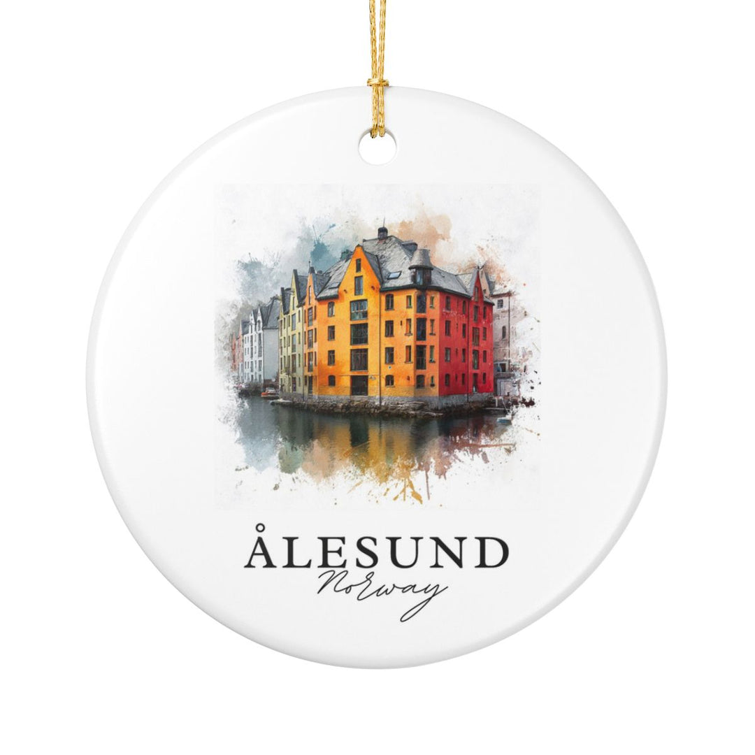 Alesund Norway Ornament: Unique Alesund Souvenir, Alesund Norway Xmas Decor, and Authentic Alesund Gift