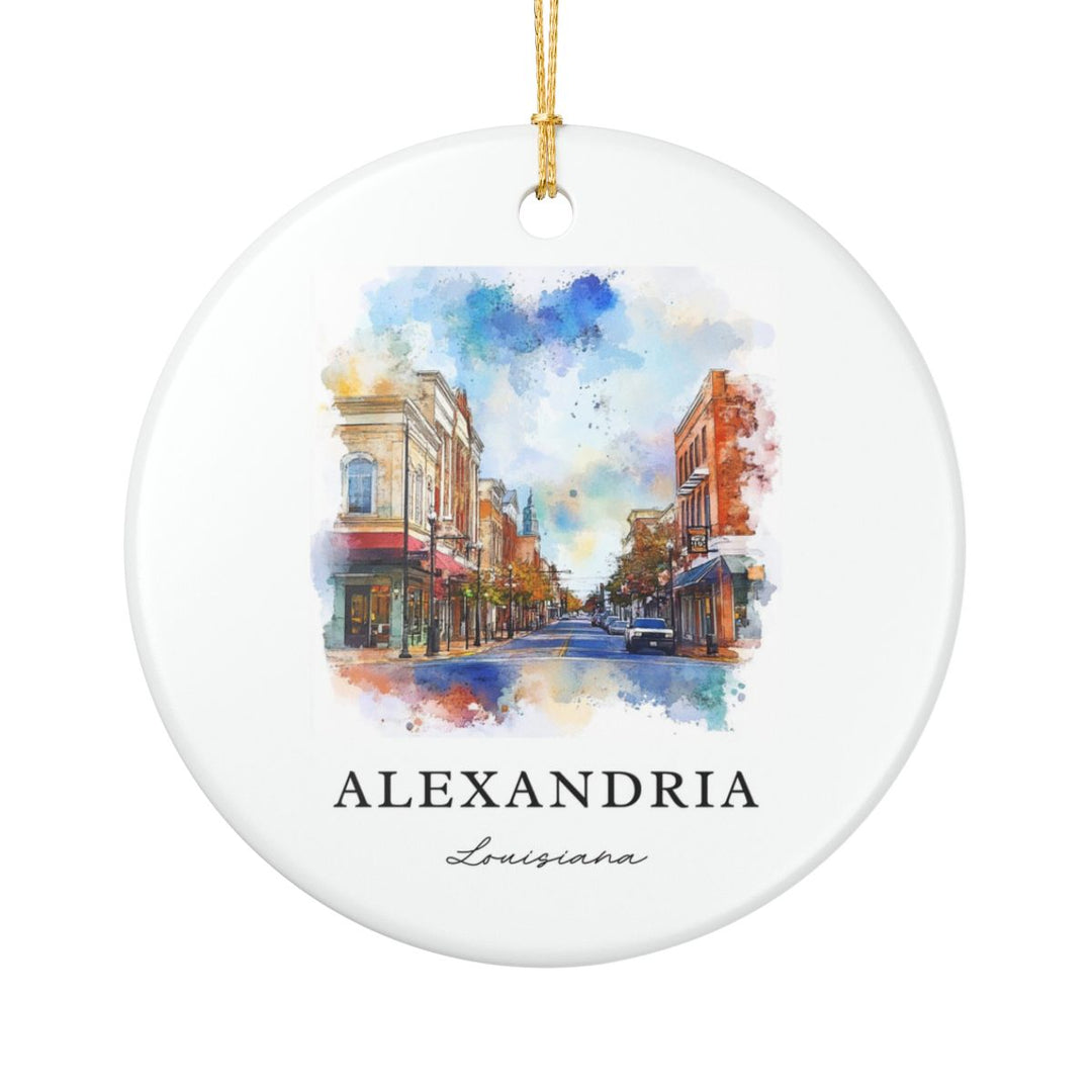 Alexandria Louisiana USA Ornament: Unique Alexandria Souvenir, Alexandria Louisiana Xmas Decor, and Authentic Alexandria Gift