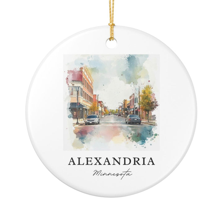 Alexandria Minnesota USA Ornament: Unique Alexandria Souvenir, Alexandria Minnesota Xmas Decor, and Authentic Alexandria Gift
