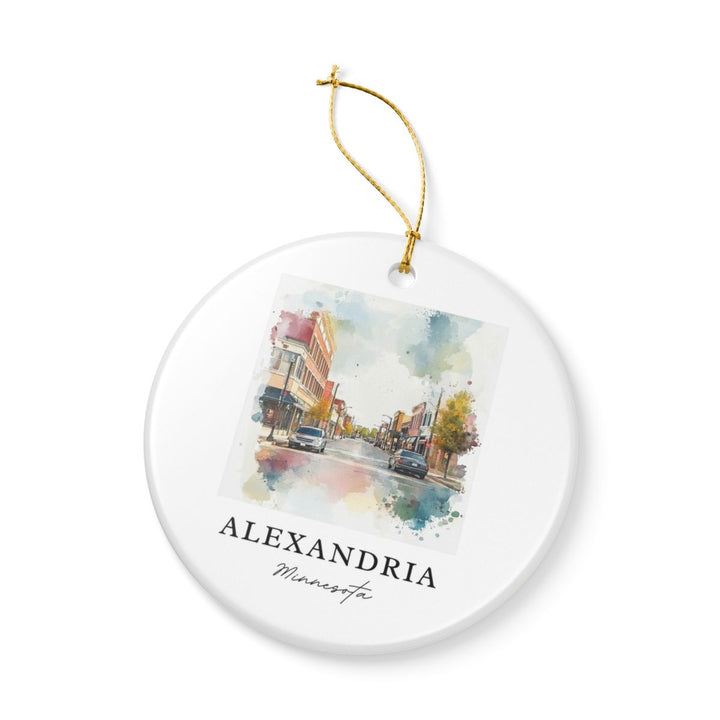 Alexandria Minnesota USA Ornament: Unique Alexandria Souvenir, Alexandria Minnesota Xmas Decor, and Authentic Alexandria Gift