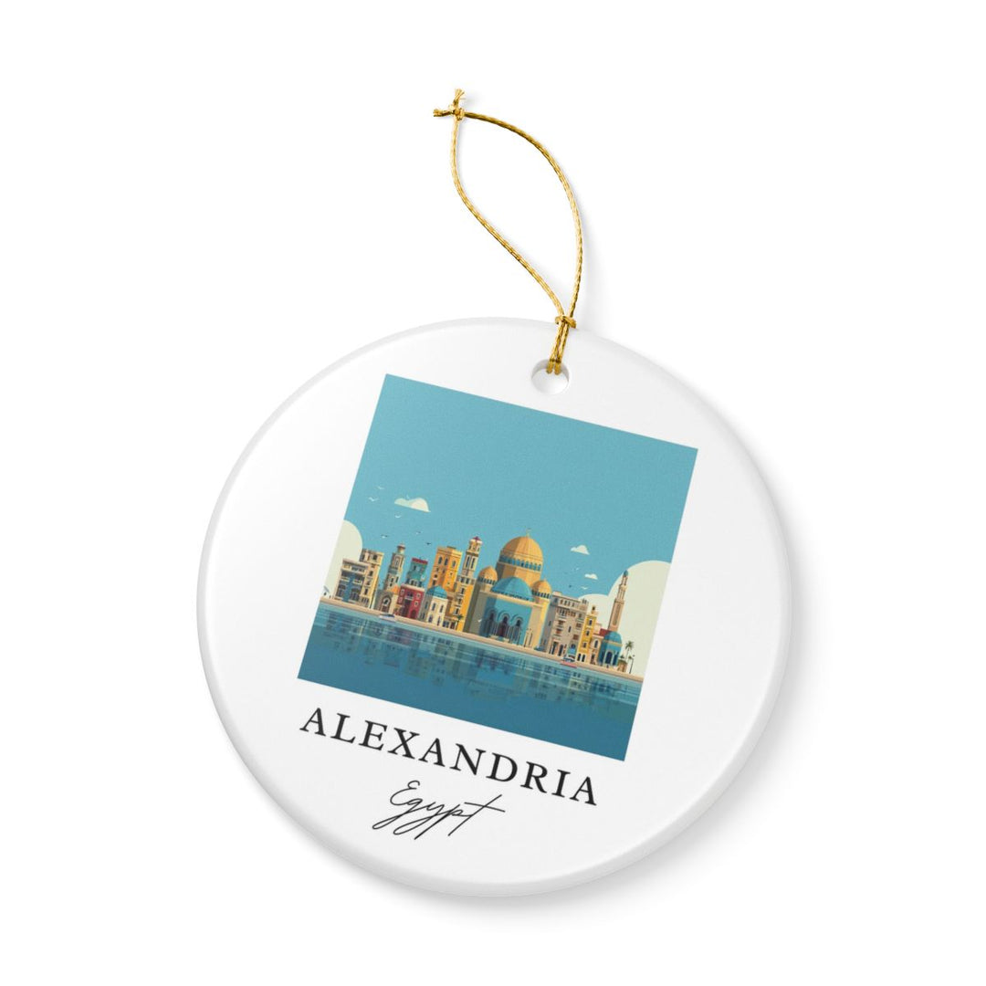 Alexandria Egypt Ornament: Unique Alexandria Souvenir, Alexandria Egypt Xmas Decor, and Authentic Alexandria Gift