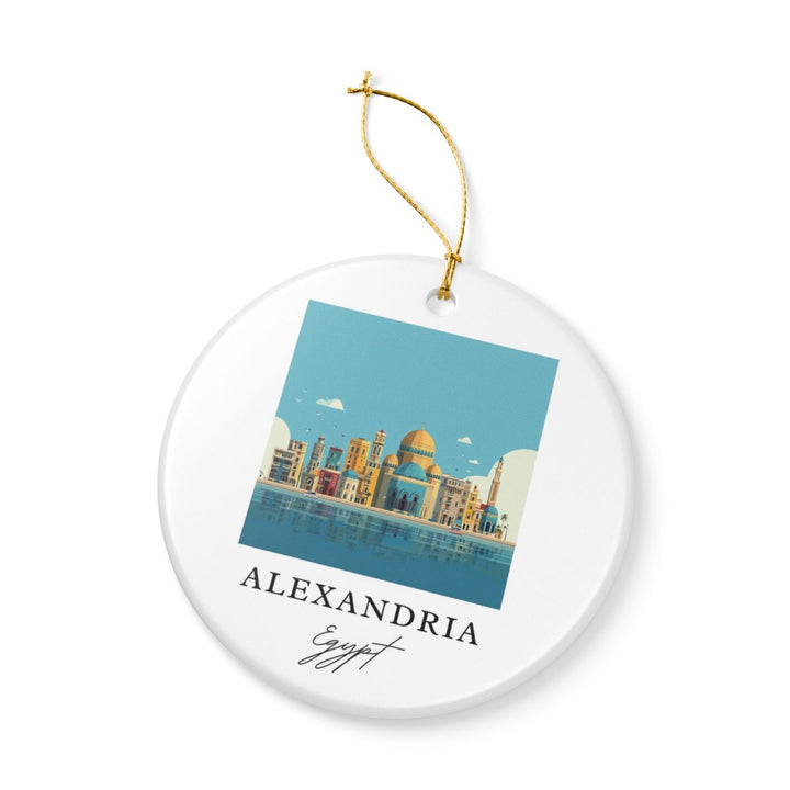 Alexandria Egypt Ornament: Unique Alexandria Souvenir, Alexandria Egypt Xmas Decor, and Authentic Alexandria Gift