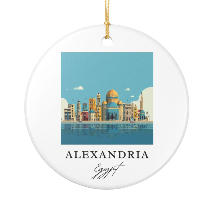 Alexandria Egypt Ornament: Unique Alexandria Souvenir, Alexandria Egypt Xmas Decor, and Authentic Alexandria Gift