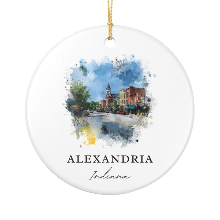 Alexandria Indiana Ornament | Christmas Travel Souvenir Gift
