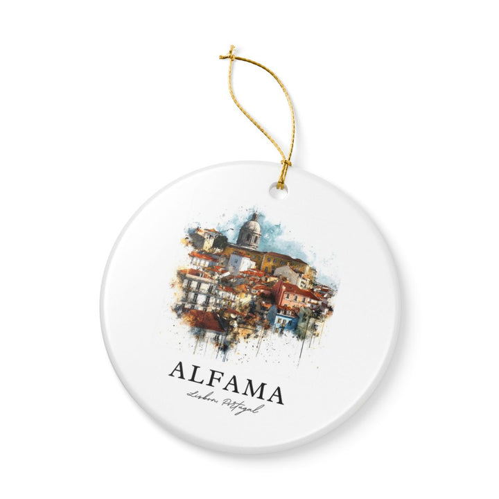 Alfama Portugal Ornament: Unique Alfama Souvenir, Alfama Portugal Xmas Decor, and Authentic Alfama Gift