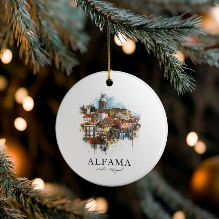 Alfama Portugal Ornament: Unique Alfama Souvenir, Alfama Portugal Xmas Decor, and Authentic Alfama Gift