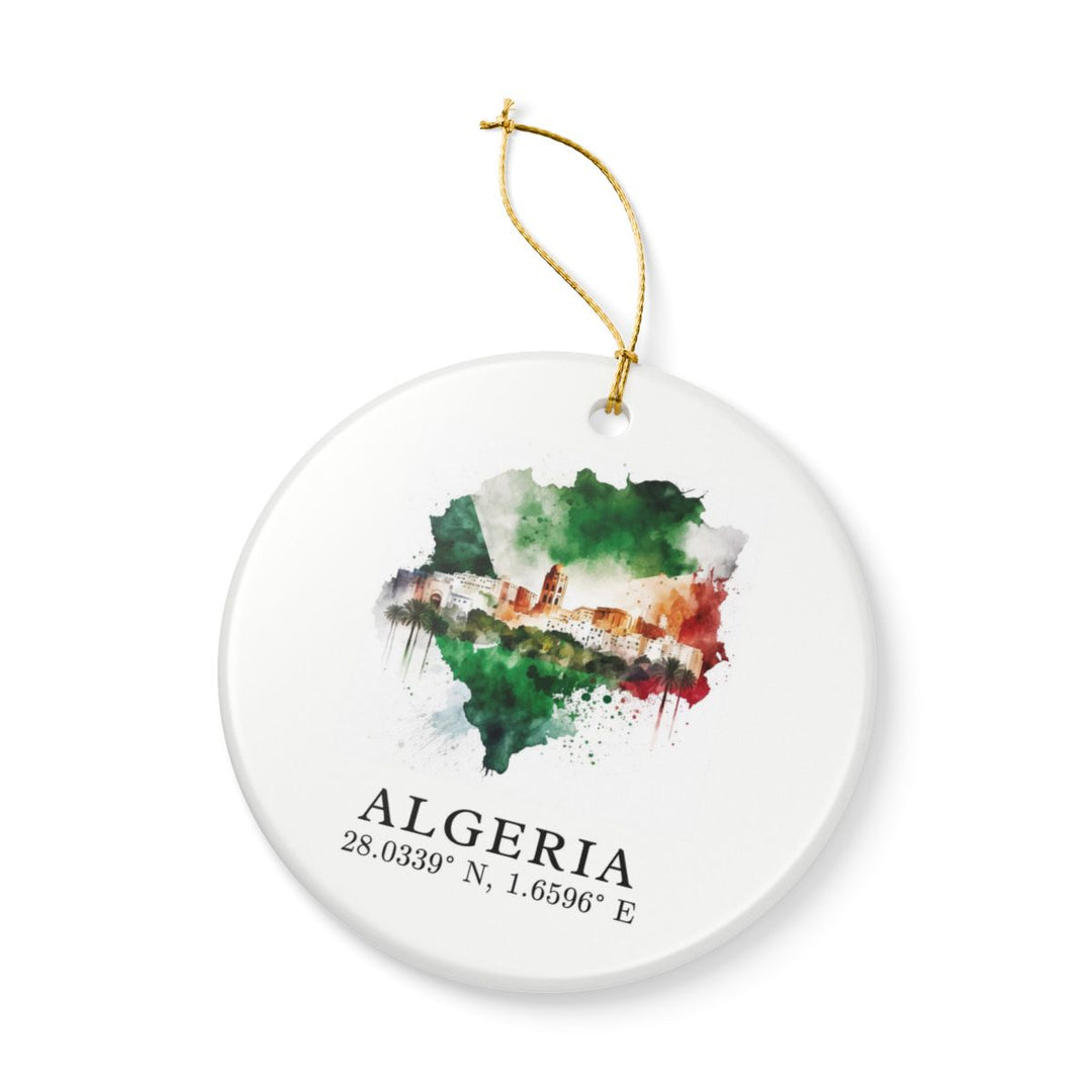 Algeria Algeria Ornament: Unique Algeria Souvenir, Algeria Algeria Xmas Decor, and Authentic Algeria Gift