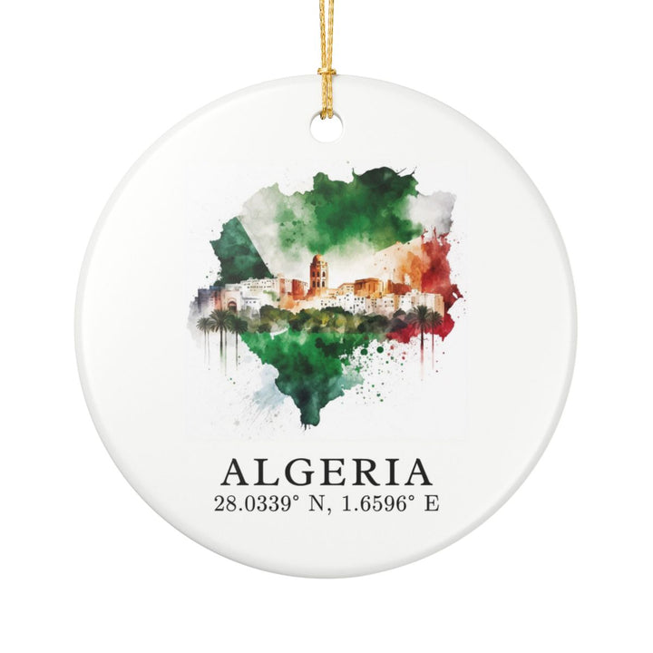 Algeria Algeria Ornament: Unique Algeria Souvenir, Algeria Algeria Xmas Decor, and Authentic Algeria Gift