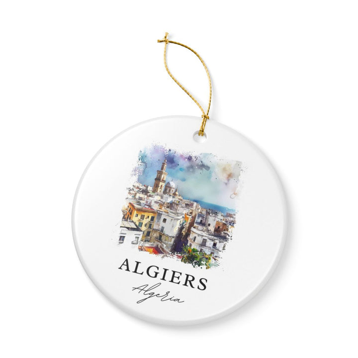 Algiers Algeria Ornament: Unique Algiers Algeria Souvenir, Algiers Algeria Xmas Decor, and Authentic Algiers Algeria Gift