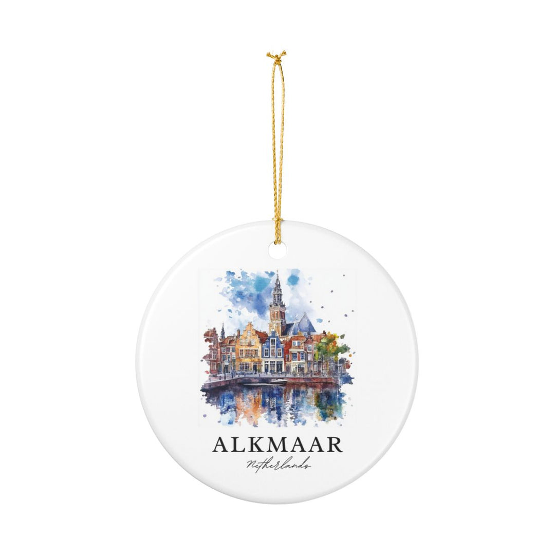 Alkmaar Netherlands Ornament: Unique Alkmaar Souvenir, Alkmaar Netherlands Xmas Decor, and Authentic Alkmaar Gift