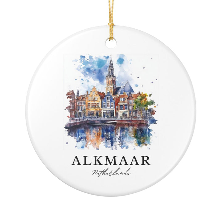 Alkmaar Netherlands Ornament: Unique Alkmaar Souvenir, Alkmaar Netherlands Xmas Decor, and Authentic Alkmaar Gift
