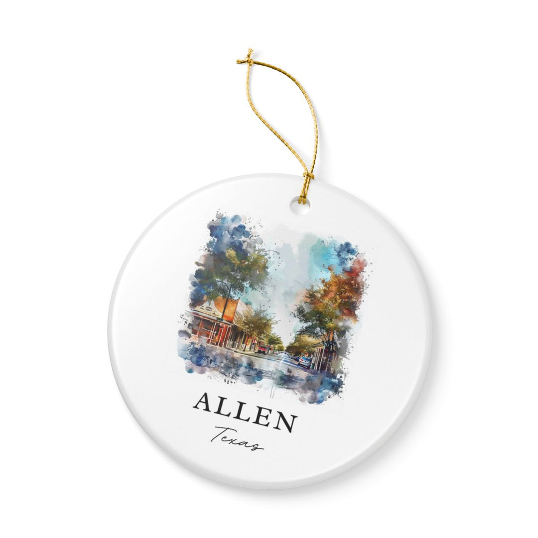 Allen Texas Ornament: Unique Allen Texas Souvenir, Allen Texas Xmas Decor, and Authentic Allen Texas Gift