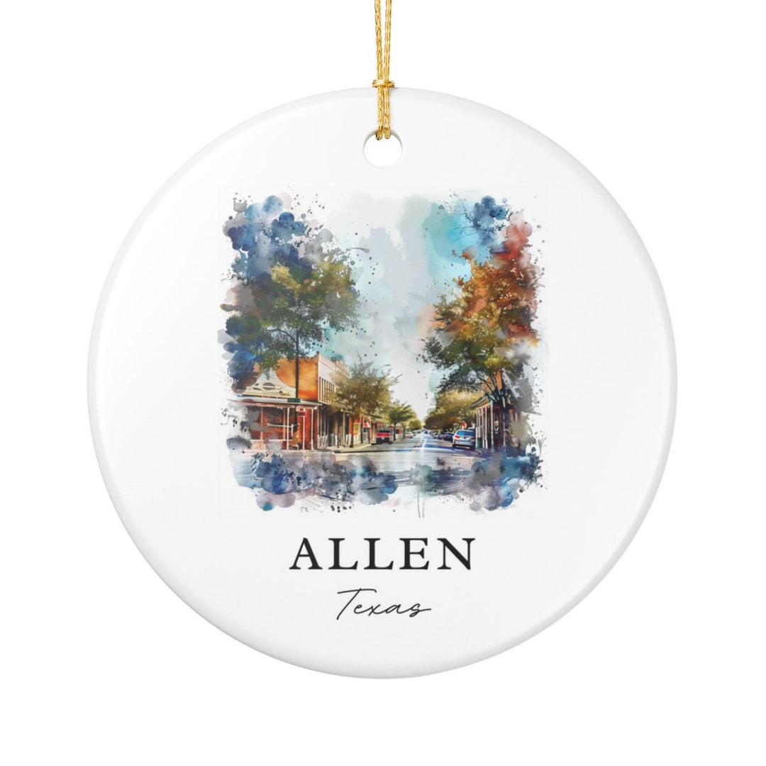 Allen Texas Ornament: Unique Allen Texas Souvenir, Allen Texas Xmas Decor, and Authentic Allen Texas Gift