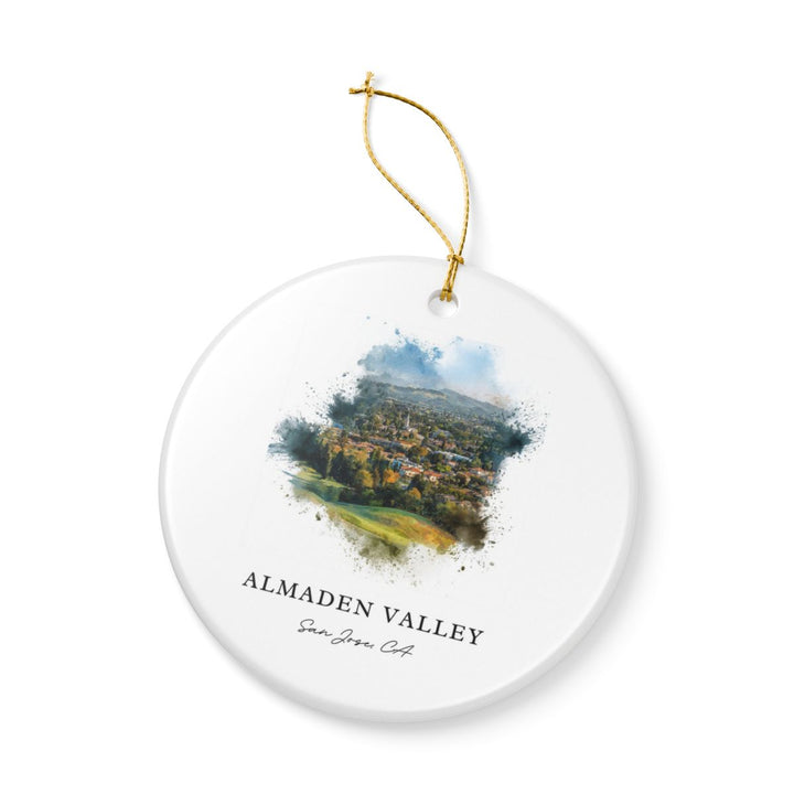 Almaden Valley CA Ornament: Unique Almaden Valley Souvenir, Almaden Valley California Xmas Decor, and Authentic Almaden Valley Gift