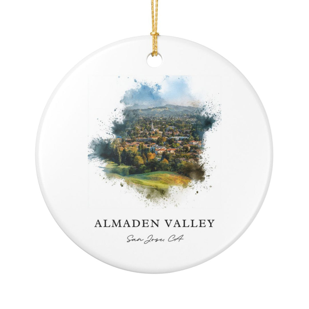 Almaden Valley CA Ornament: Unique Almaden Valley Souvenir, Almaden Valley California Xmas Decor, and Authentic Almaden Valley Gift