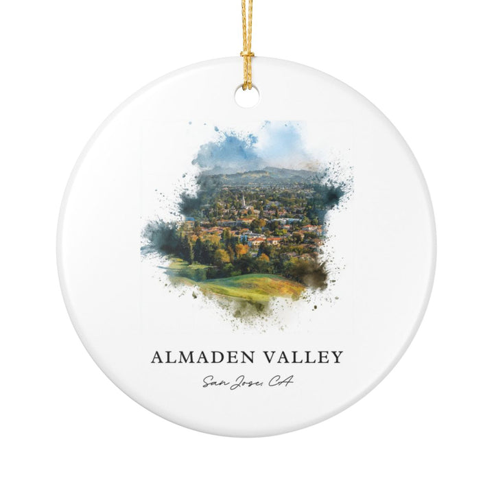 Almaden Valley CA Ornament: Unique Almaden Valley Souvenir, Almaden Valley California Xmas Decor, and Authentic Almaden Valley Gift