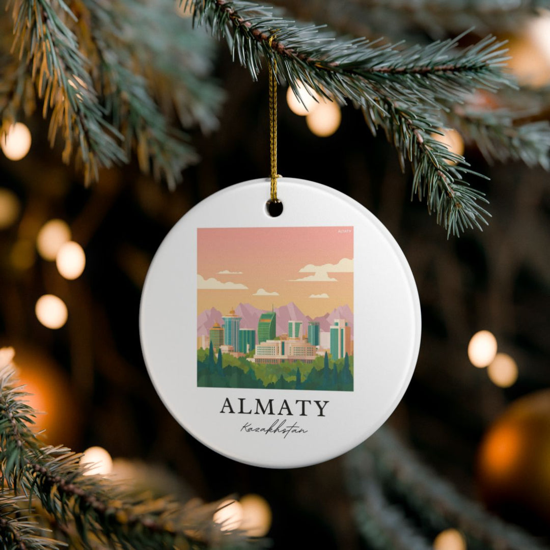 Almaty Ornament: Unique Almaty Souvenir, Almaty Xmas Decor, and Authentic Almaty Gift