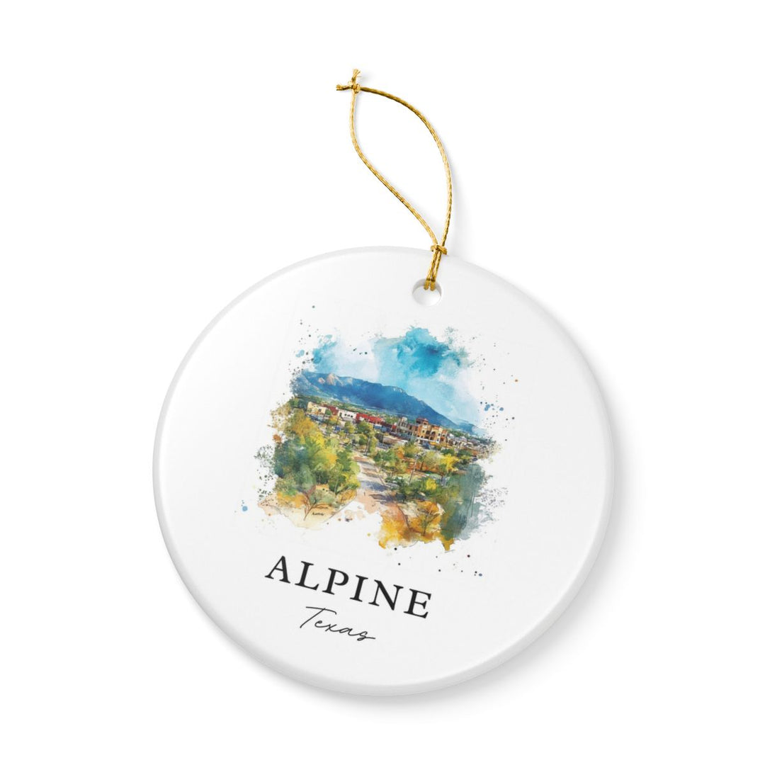 Alpine Texas Ornament: Unique Alpine Texas Souvenir, Alpine Texas Xmas Decor, and Authentic Alpine Texas Gift