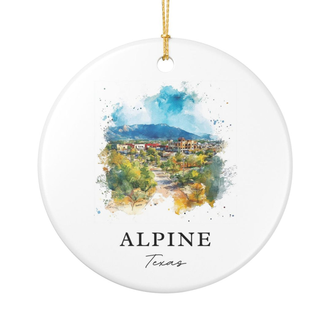 Alpine Texas Ornament: Unique Alpine Texas Souvenir, Alpine Texas Xmas Decor, and Authentic Alpine Texas Gift