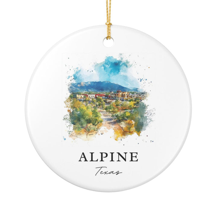 Alpine Texas Ornament: Unique Alpine Texas Souvenir, Alpine Texas Xmas Decor, and Authentic Alpine Texas Gift