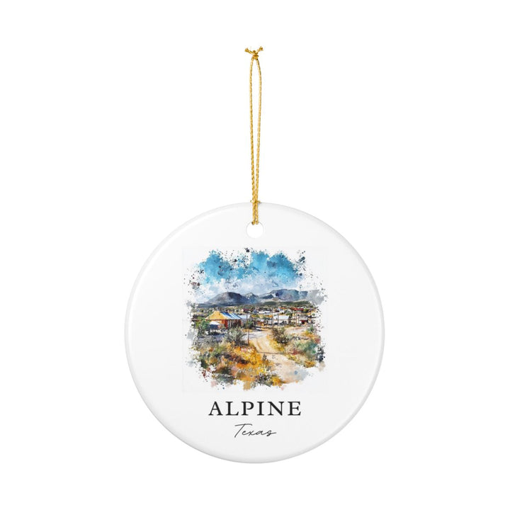 Alpine Texas Ornament: Unique Alpine Texas Souvenir, Alpine Texas Xmas Decor, and Authentic Alpine Texas Gift
